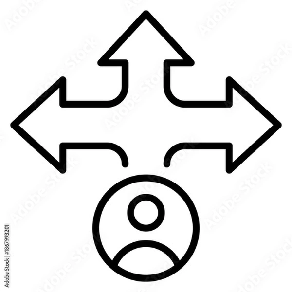 Obraz Direction Line Icon