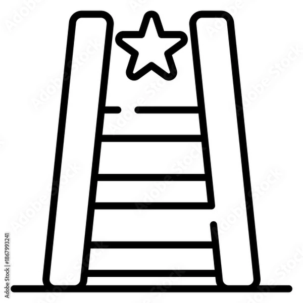Obraz Ladder Line Icon
