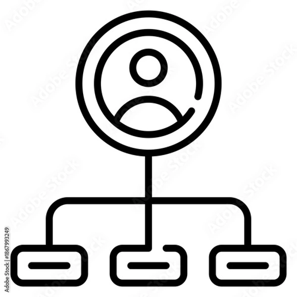 Obraz Organization Line Icon