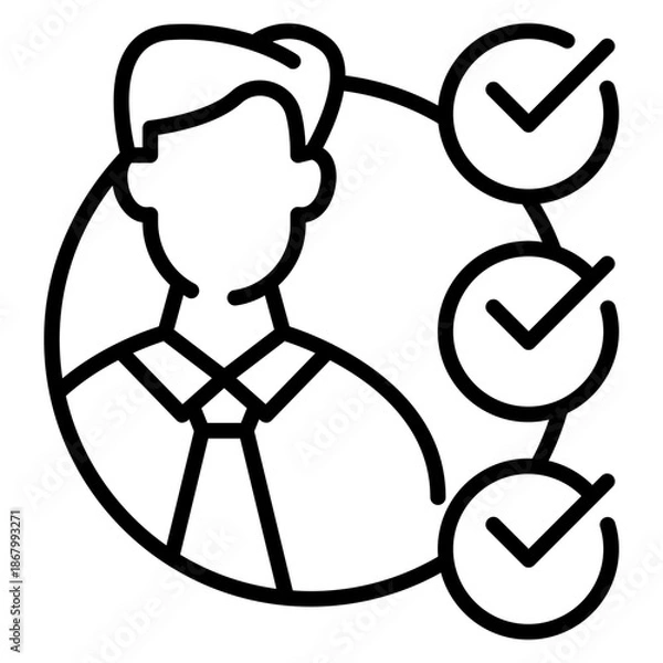 Obraz Skills Line Icon