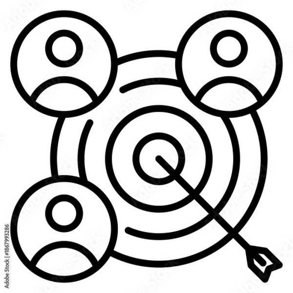 Obraz Target Line Icon
