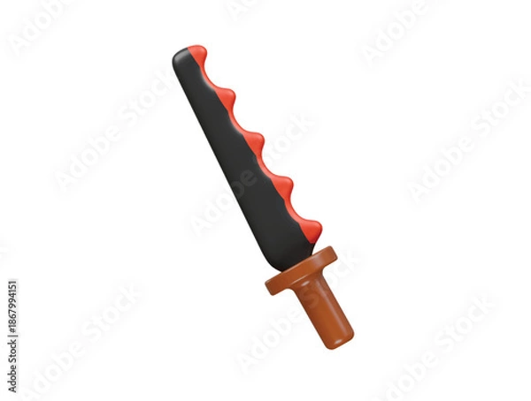 Obraz dragon knife icon 3d illustration render