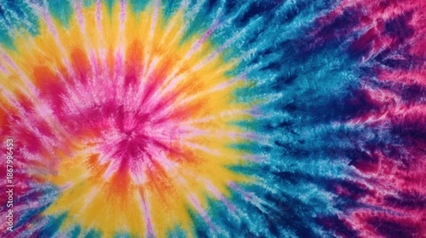 Obraz Vibrant tie-dye pattern with radiant colors