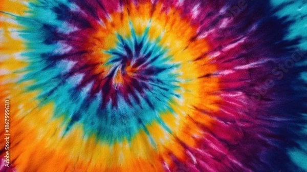 Obraz Vibrant tie-dye pattern with swirling colors