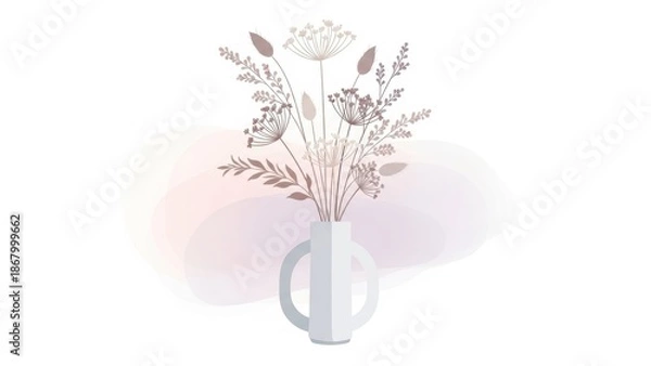 Fototapeta Dried Flower Decor Vector