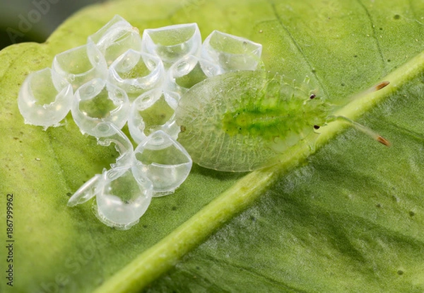 Obraz Bronze Orange Bug – Egg Shells and 1st Instar