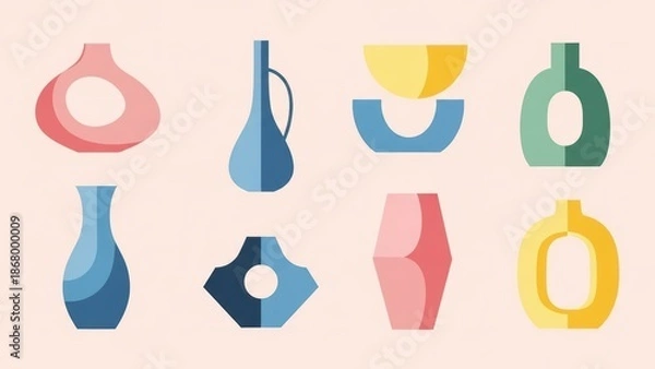 Obraz Minimal Decorative Objects Illustration