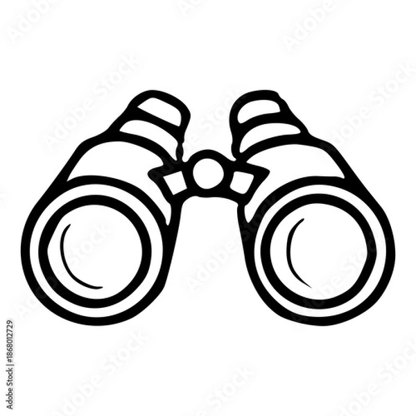 Obraz simple outline binoculars icon vector