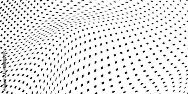 Obraz Design gradation pattern. Dotted halftone gradient texture. Vanishing polka dot modern abstract