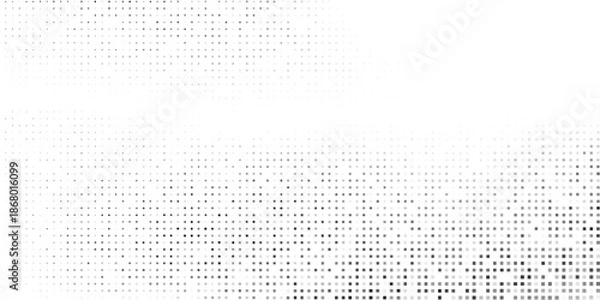 Obraz Mesh dots gradation pattern. Dotted halftone gradient texture. Vanishing polka dot modern abstract simple