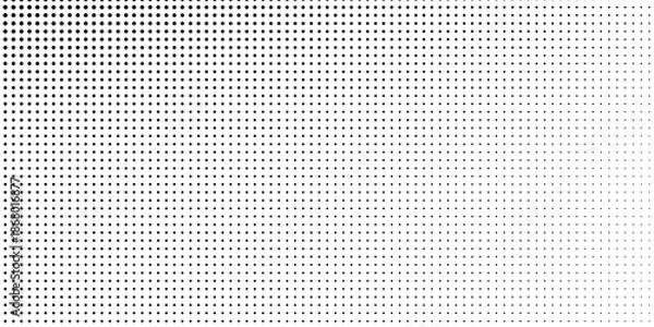 Fototapeta Repeating abstract dots gradation pattern. Dotted halftone gradient texture. Vanishing polka dot simple