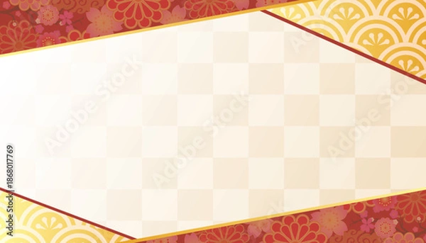 Obraz 和風正月背景