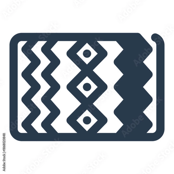 Obraz Traditional Sadu Weaving Pattern from Kuwait Icon