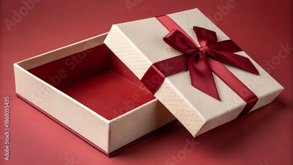 Obraz Open gift box with ribbon