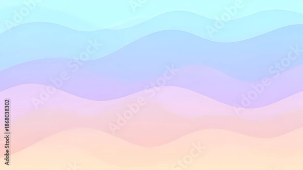 Obraz Pastel Wavy Landscape Background