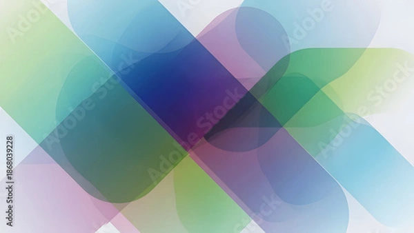 Obraz Colorful Abstract Shapes Overlap