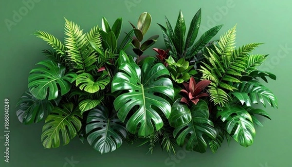 Obraz Lush Green Foliage Wall.