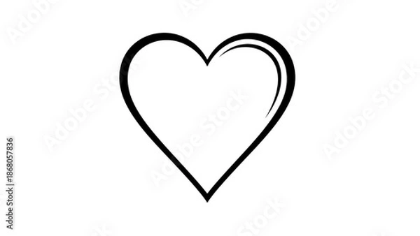 Obraz Simple heart shape illustration