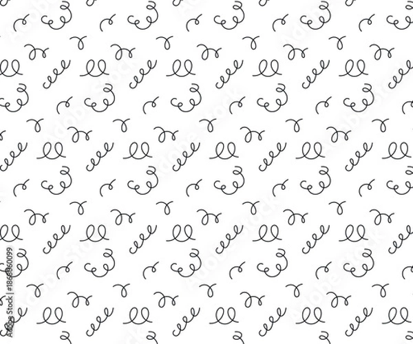 Obraz Simple doodle pattern. Isolated white background. Vector illustration