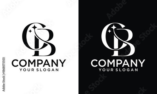 Obraz Creative Initial letter CB BC logo design vector illustration