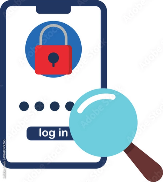 Obraz Log in icon design concept