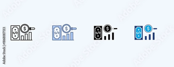 Obraz Analysis Multiple Icon Illustration Vector