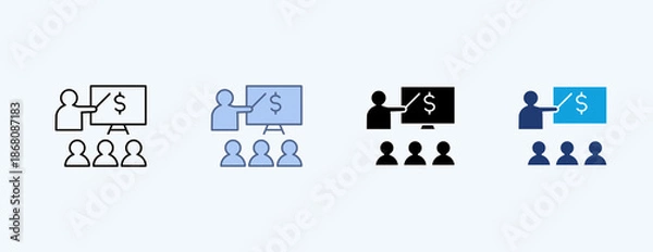 Obraz Presentation Multiple Icon Illustration Vector