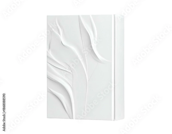 Obraz A textured, white rectangular form against a stark black background