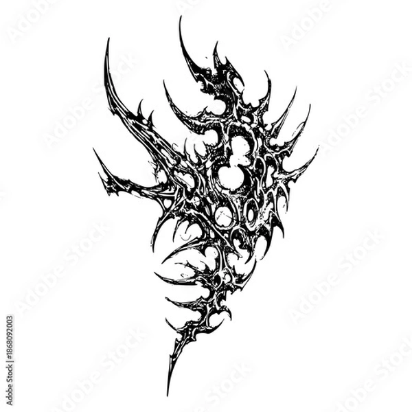 Obraz Gothic Neo Sigilism Tattoo Design Vector