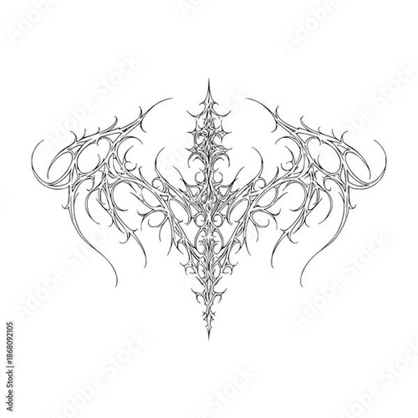 Obraz Gothic Neo Sigilism Tattoo Design Vector