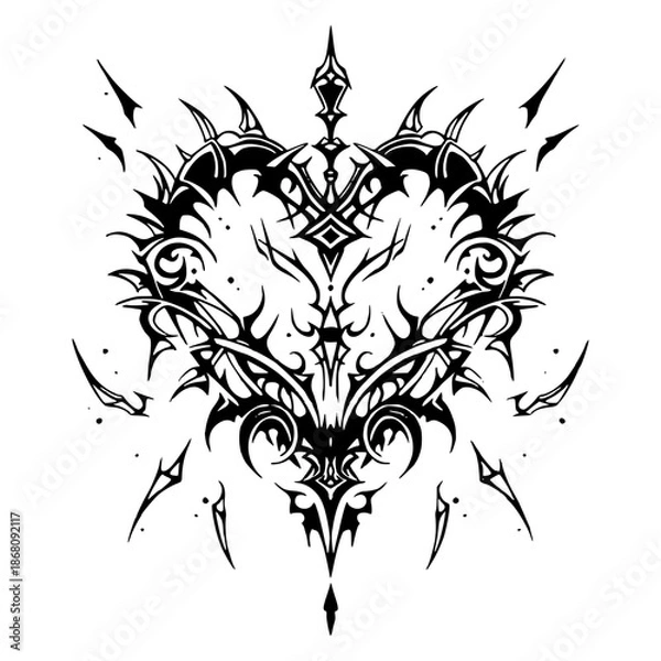 Obraz Gothic Neo Sigilism Tattoo Design Vector