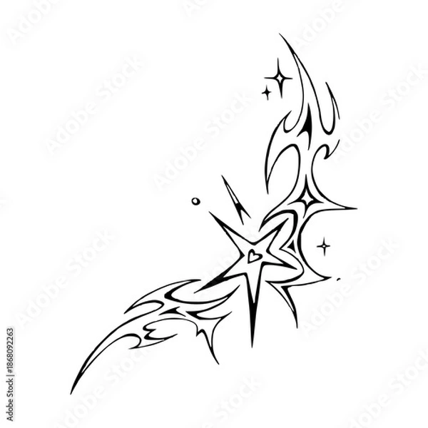 Obraz Gothic Neo Sigilism Tattoo Design Vector