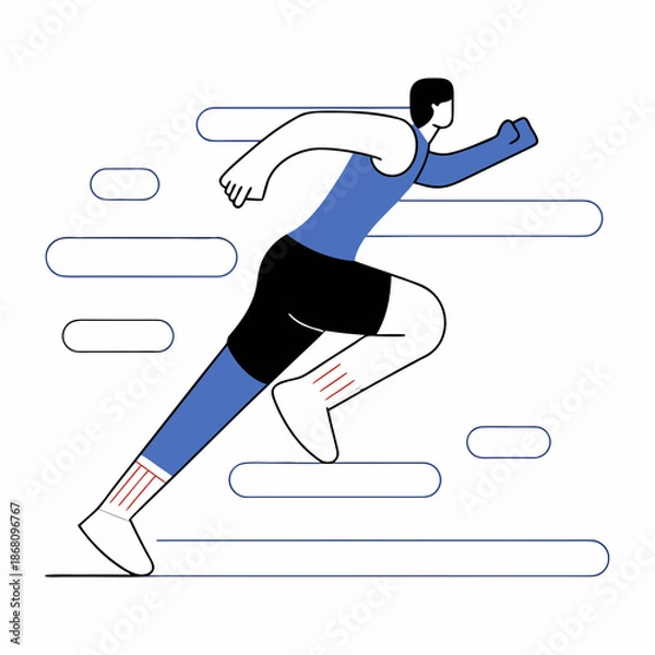 Fototapeta Runner in motion
