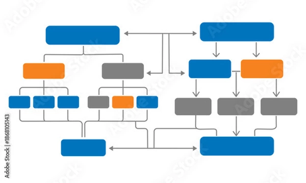 Obraz Step by Step Modular Diagram Elements for Business Process