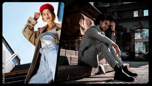 Fototapeta Split Screens - 2 Frames 04