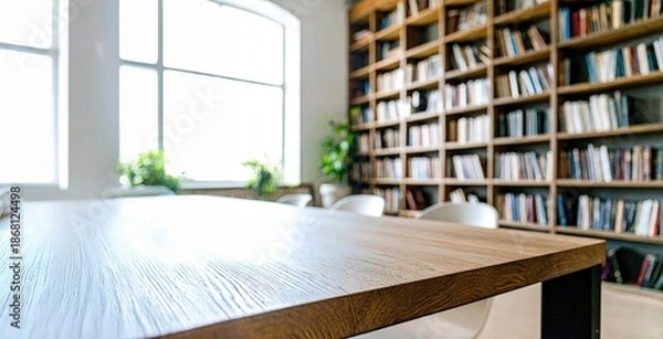 Obraz 明るい書斎のテーブル