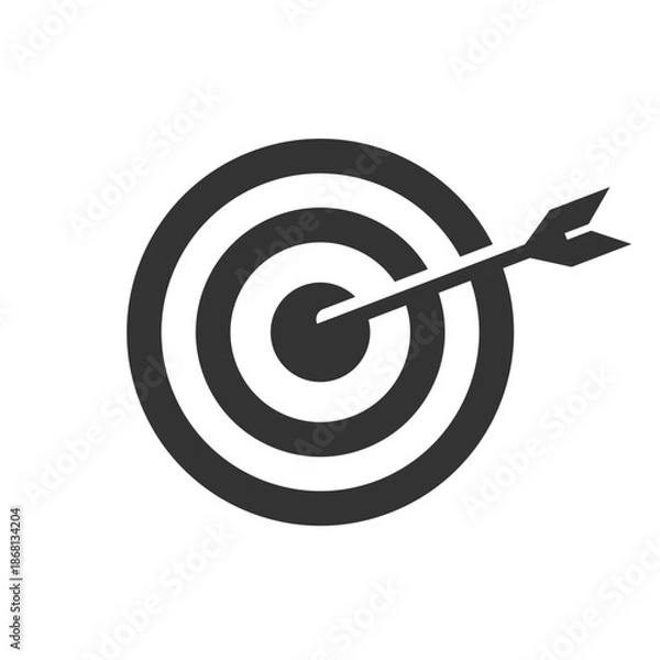 Obraz Archery target icon isolated flat style design.