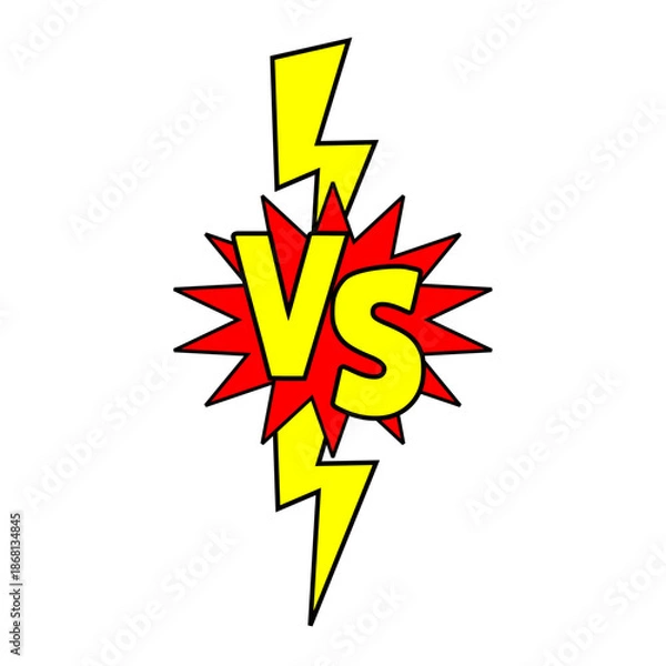 Obraz versus comic icon symbol vector illustration 