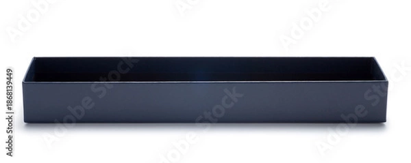 Obraz Empty black cardboard box isolated on white background