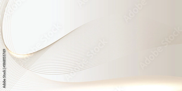 Obraz Abstract background with bright cream colored lines, luxury design elements.