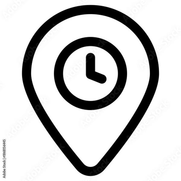 Fototapeta map time icon