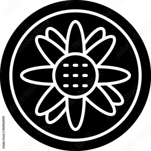 Obraz Lotus Flower Icon Vector Element