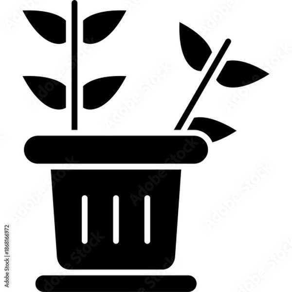 Obraz Plant Pot Icon Vector Element