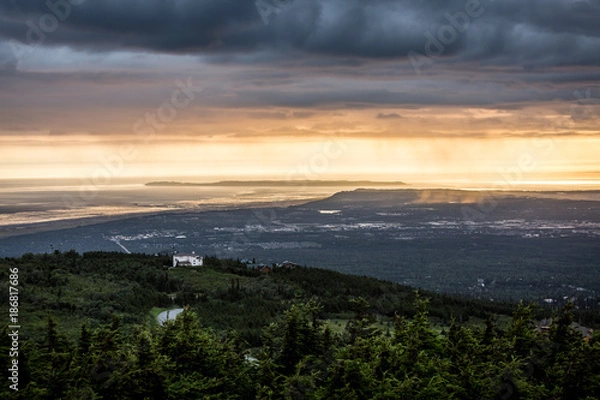 Fototapeta Hillside Sunset