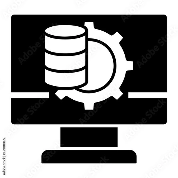 Obraz data integration Solid icon