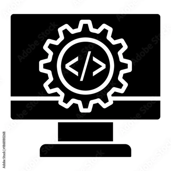 Obraz data integration Solid icon