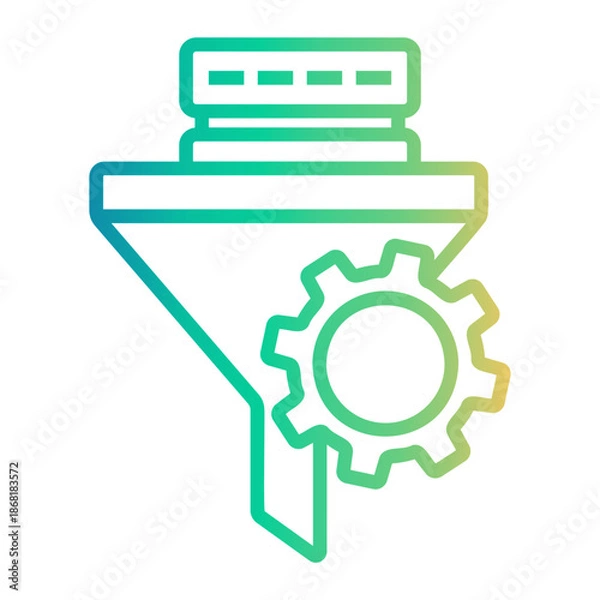 Obraz data integration Line Gradient Icon