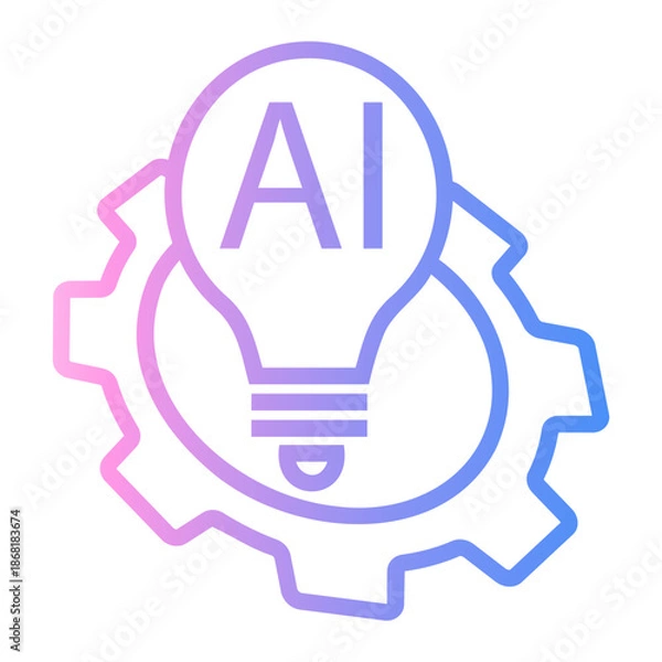Obraz data integration Line Gradient Icon