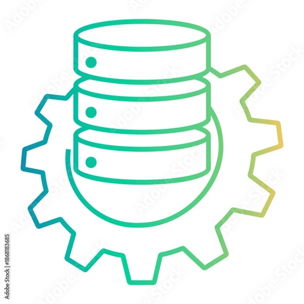 Obraz data integration Line Gradient Icon