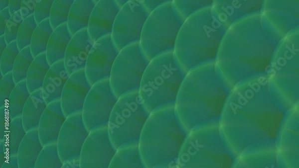 Obraz Gradient green circular patterns forming soft honeycomb design.
